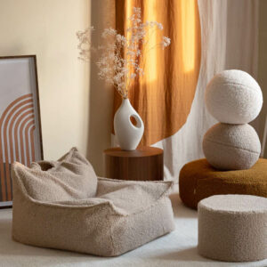 Sitzsack aus Plüsch-Teddystoff – Bild 2