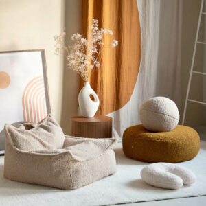 Sitzsack aus Plüsch-Teddystoff – Bild 3