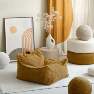 Sitzsack aus Plüsch-Teddystoff – Bild 4