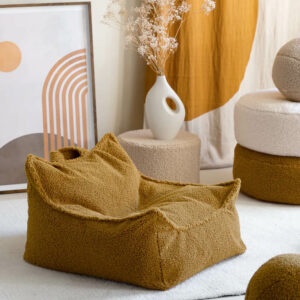 Sitzsack aus Plüsch-Teddystoff