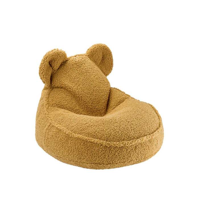 Bären-Sitzsack aus Plüsch-Teddystoff – Bild 3