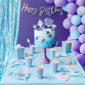 Party-Vorhang (metallisch blau) – Bild 6