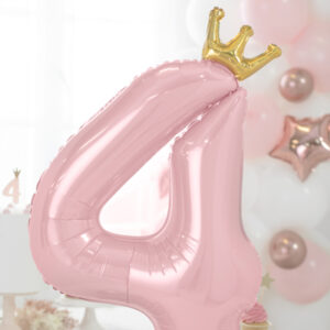 Stehender Folienballon mit Ziffer (1-9, hellrosa) – Bild 13