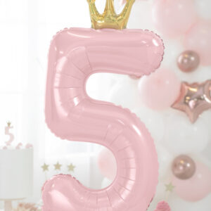 Stehender Folienballon mit Ziffer (1-9, hellrosa) – Bild 11