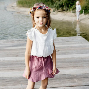 Volant Leinen-Rock (beere)