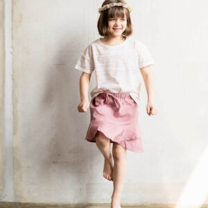 Volant Leinen-Rock (beere) – Bild 2