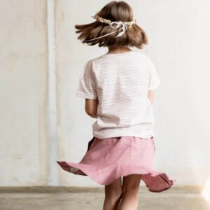 Volant Leinen-Rock (beere) – Bild 3