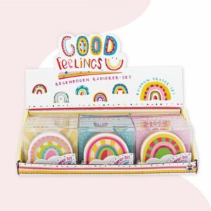 Radierer-Set "Good Feelings" (Regenbogen) – Bild 3
