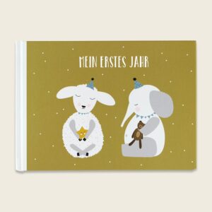 Erinnerungsbuch "Mein erstes Jahr" (Lamm & Elefant)