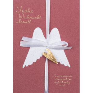 Engelsflügel Karte "Frohe Weihnacht überall" – Bild 2