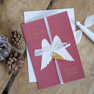 Engelsflügel Karte "Frohe Weihnacht überall"