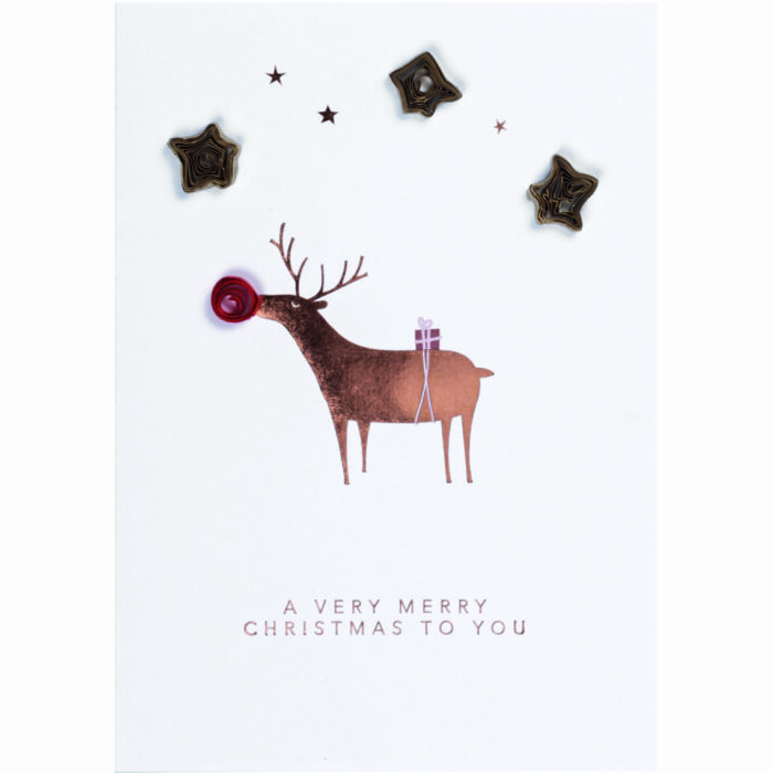 Weihnachts Quillingkarte "A very merry Christmas to you" – Bild 2