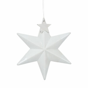 Porzellanstern Aufhänger "Silberstern" – Bild 3
