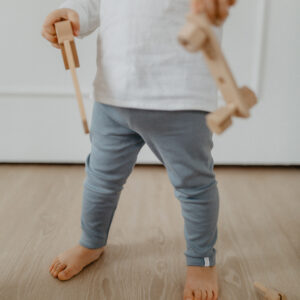 Jersey Leggings aus Bio-Baumwolle (blau) – Bild 2