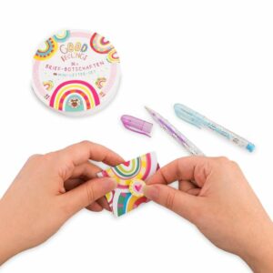 Mini Briefbotschaften mit Stickern "Good Feelings"