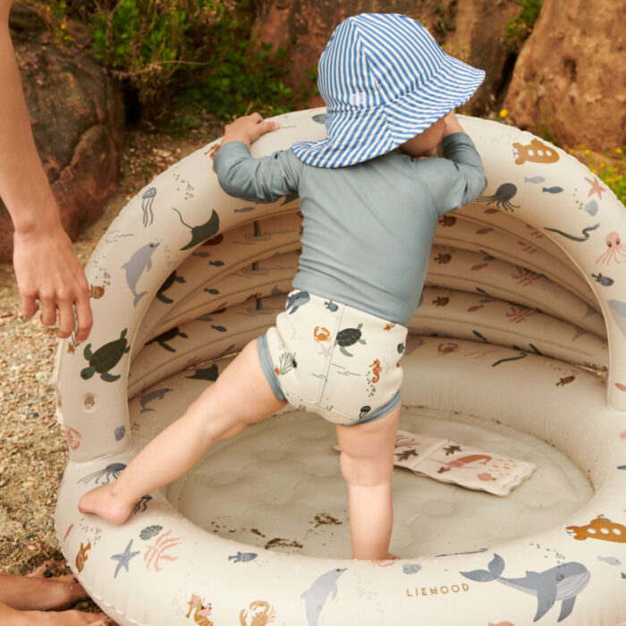 Kleiner Pool mit Überdachung "Hadley Printed" (Sea Creature / Sandy) – Bild 1