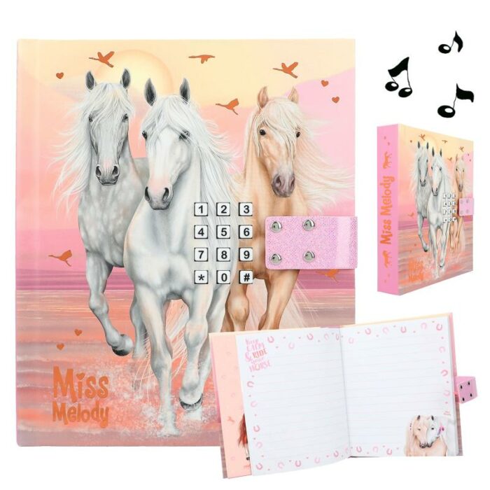 Geheimcode Tagebuch "Miss Melody" mit Sound (Motiv: Sundown) – Bild 1