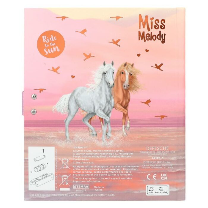 Geheimcode Tagebuch "Miss Melody" mit Sound (Motiv: Sundown) – Bild 6