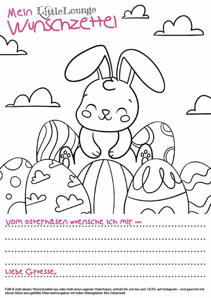 Wunschzettel an den Osterhasen (Druckvorlage) – Bild 2