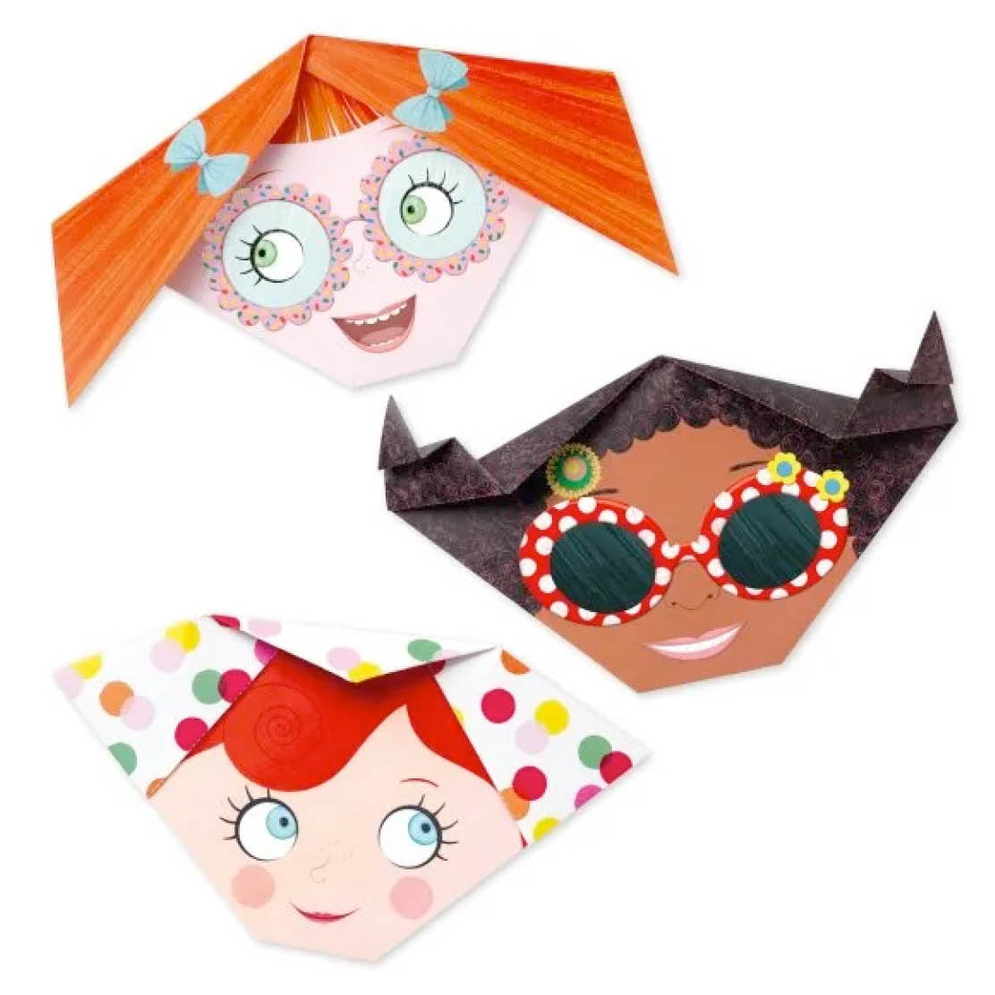 f4k_djeco_moulin_roty_februar20 Origami-Set "Lustige Gesichter" – Bild 4