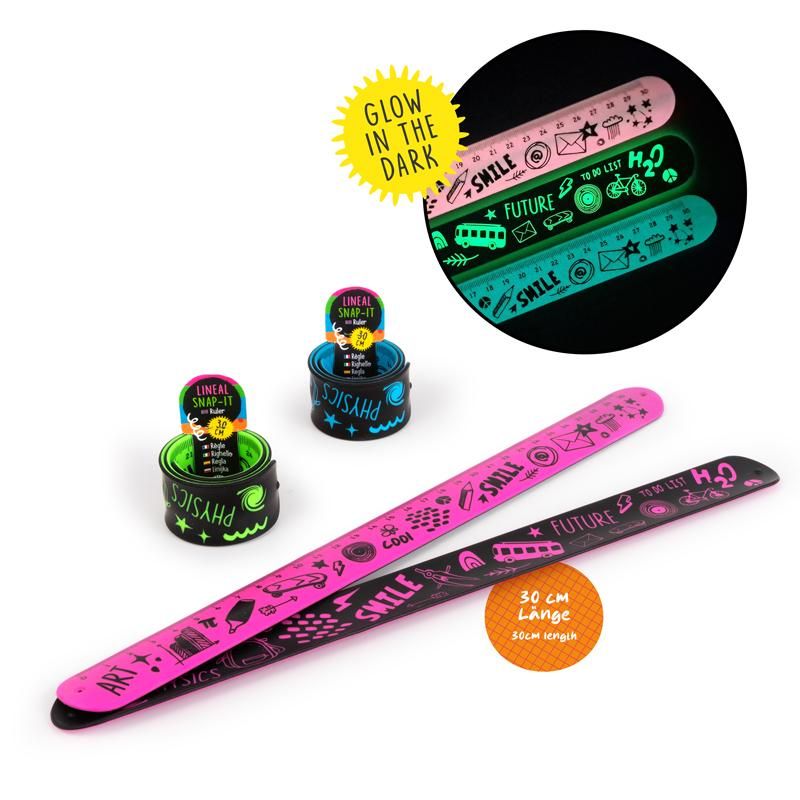 962027_b Snap-It Lineal "Glow In The Dark" (30 cm) – Bild 1