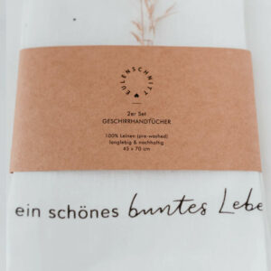 Geschirrtücher "Sprüche" aus Leinen (2er-Set) – Bild 5