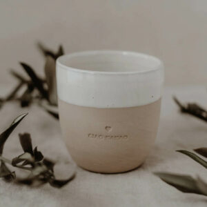 Kleiner Steingut-Becher "Ciao Kakao"