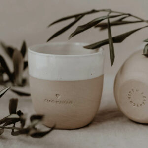 Kleiner Steingut-Becher "Ciao Kakao" – Bild 2