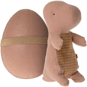 Kuschel-Dino Gantosaurus aus dem Ei (H 23 cm, old rose)