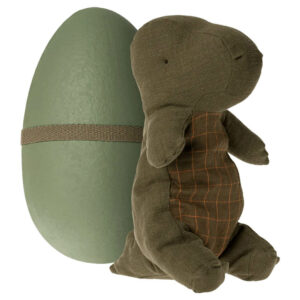 Kuschel-Dino Gantosaurus aus dem Ei (H 37 cm, forrest green)