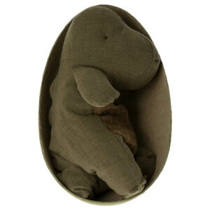 Kuschel-Dino Gantosaurus aus dem Ei (H 37 cm, forrest green) – Bild 3