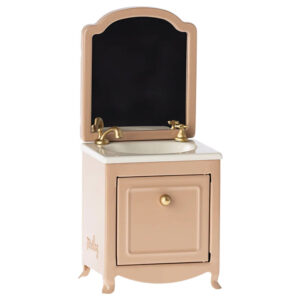 Waschbeckenkommode mit Spiegel, Maus (Dunkles Powder)