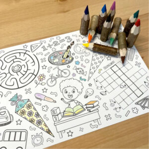 Platzsets "Schulanfang" zum Ausmalen