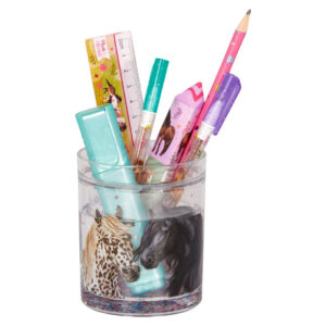 Glitzer Stifteköcher "Pferdefreunde"