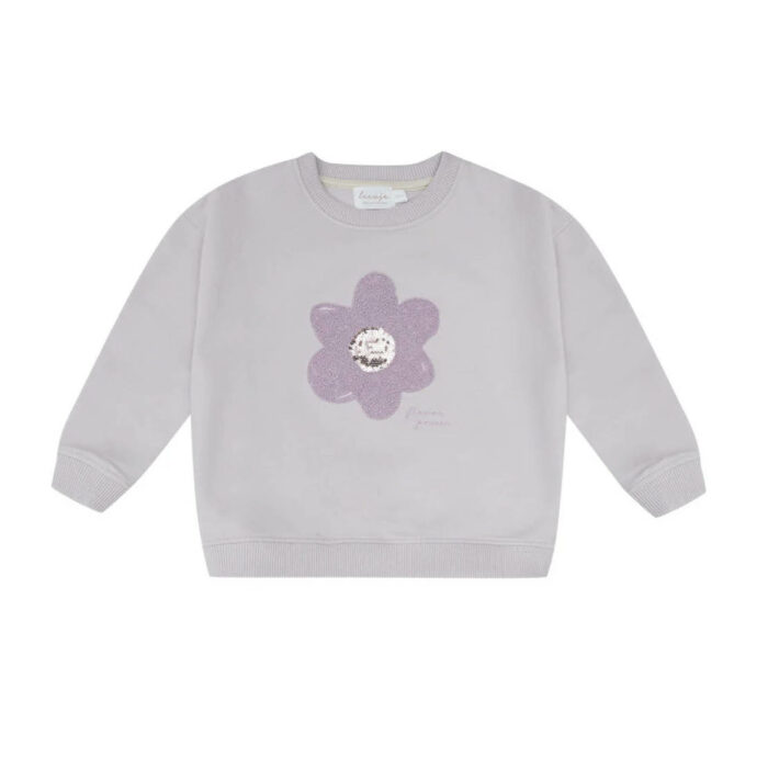 Oversized Sweatshirt "Sparkling Flower" (Lavender) – Bild 2