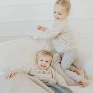 Jersey Leggings "Lavender Stripes" – Bild 2