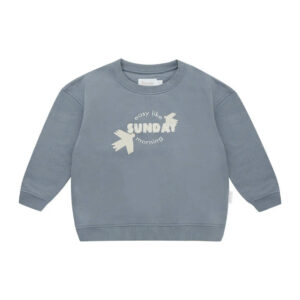 Oversized Sweatshirt "Sunday Morning" (Unisex, blau) – Bild 2