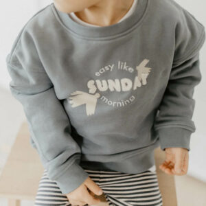 Oversized Sweatshirt "Sunday Morning" (Unisex, blau) – Bild 3
