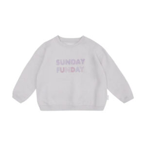 Oversized Sweatshirt "Sunday Funday" (Lavender) – Bild 2