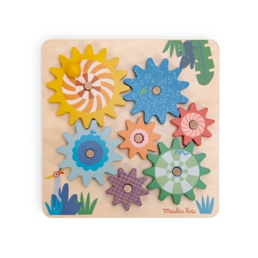 F4K_djeco_moulin_roty43 Zahnrad Steckspiel "Les Toupitis" – Bild 1