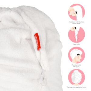 Turban Handtuch für die Haare Love my Hair (Panda) – Bild 3