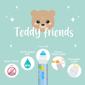 Filzstifte Teddy Friends 12er-Set – Bild 3