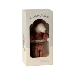 Wintermaus mit Ski Set, Große Schwester (rose) – Bild 3