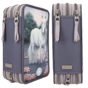 3 Fach Federtasche Miss Melody mit LED Seerosen – Bild 3