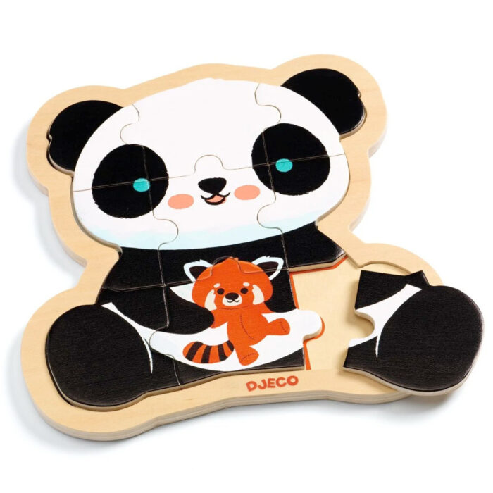 Holzpuzzle Panda (9 Teile) – Bild 4
