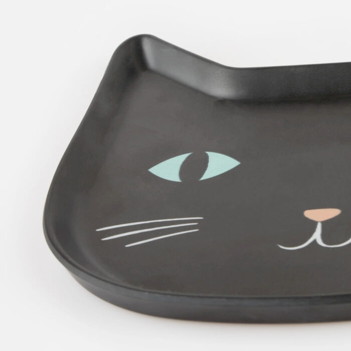 Melamin Teller Schwarze Katze von Meri Meri – Bild 3