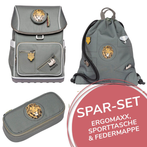 Spar Set Big Five (Khaki) mit Ergomaxx, City Bag & Mäppchen – Bild 1
