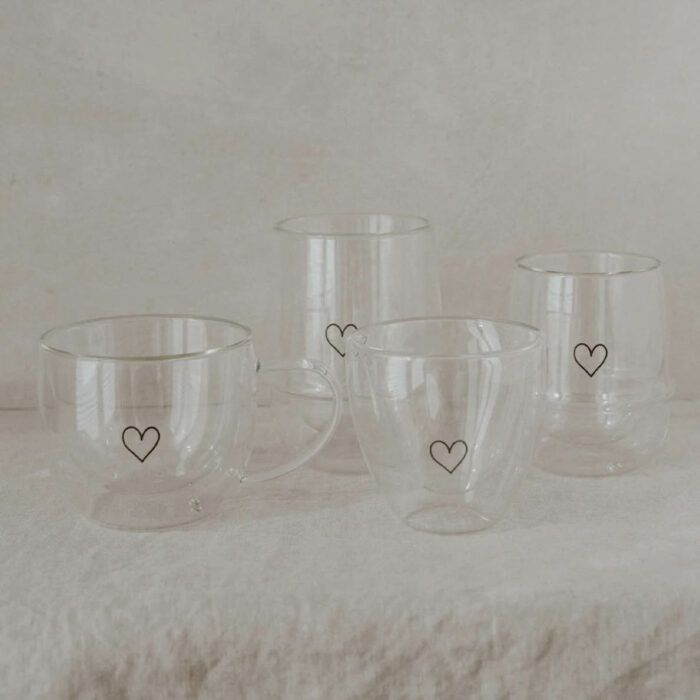 Doppelwandiges Glas "Herz" (verschiedene Größen) – Bild 3