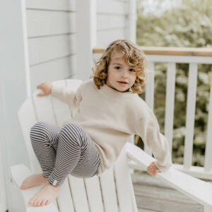 Jersey Leggings "Navy Stripes" – Bild 2