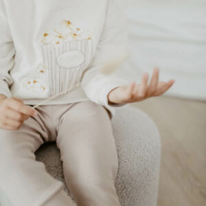 Oversized Sweatshirt "Popcorn Rose" (beige) – Bild 3